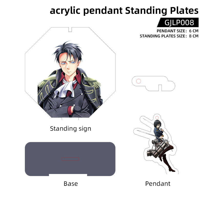 Attack On Titan anime acrylic pendant Standing Plates