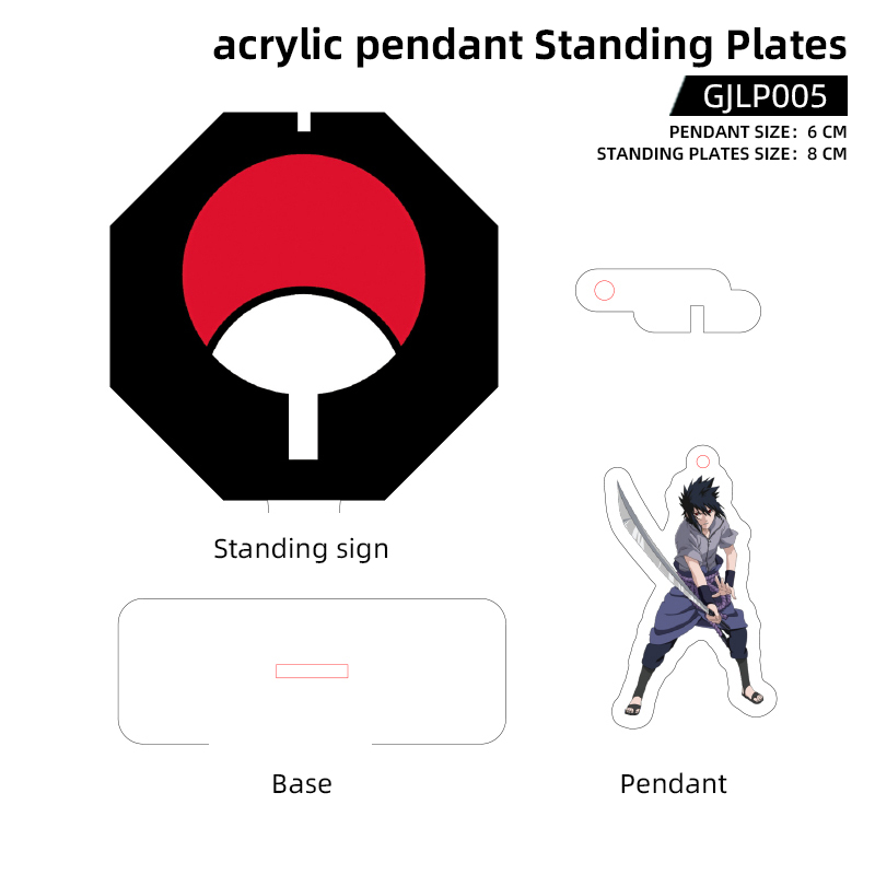 Naruto anime acrylic pendant Standing Plates