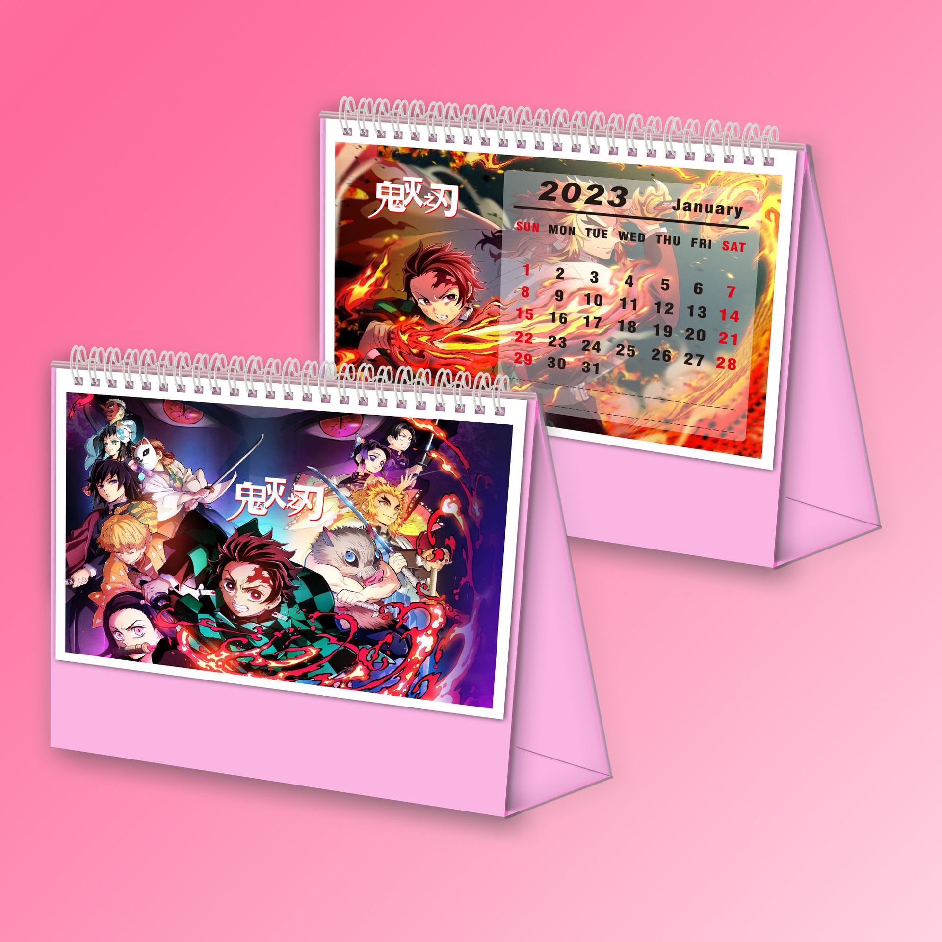 demon slayer kimets anime Desk calendar