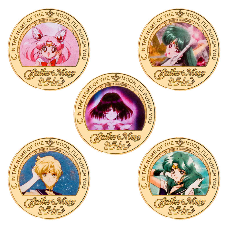 Sailor Moon Crystal anime Coin badge price for a set of 5pcs