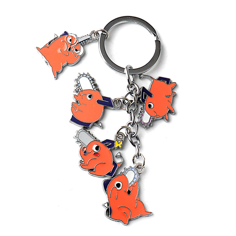 chainsaw man anime keychain