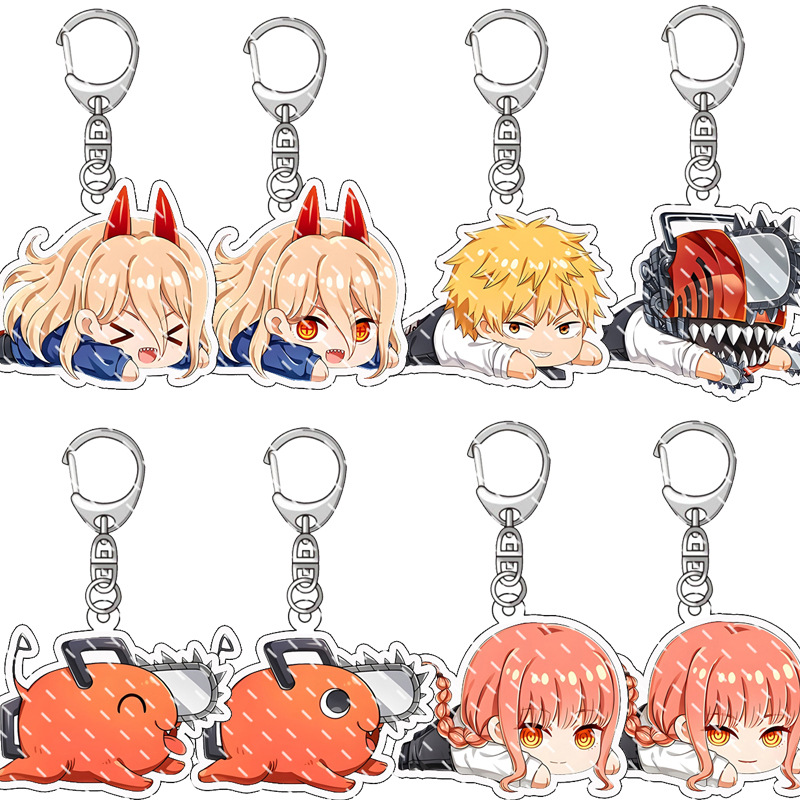 chainsaw man anime keychain