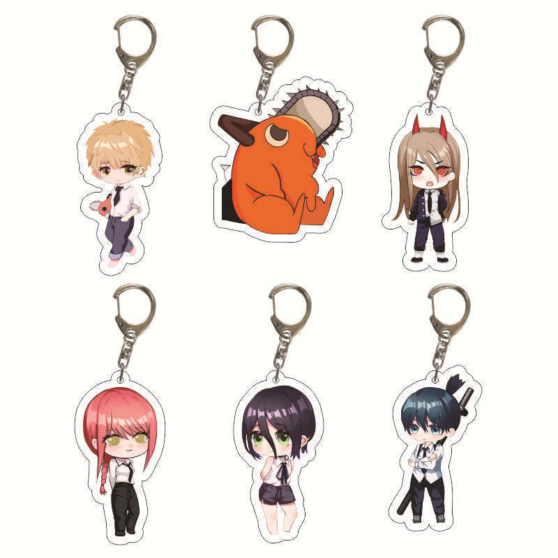 chainsaw man anime keychain