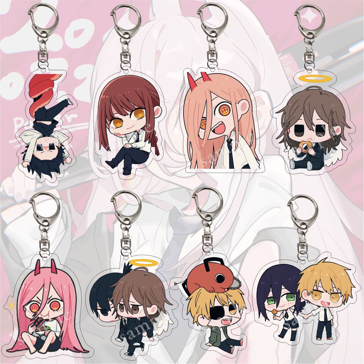 chainsaw man anime keychain