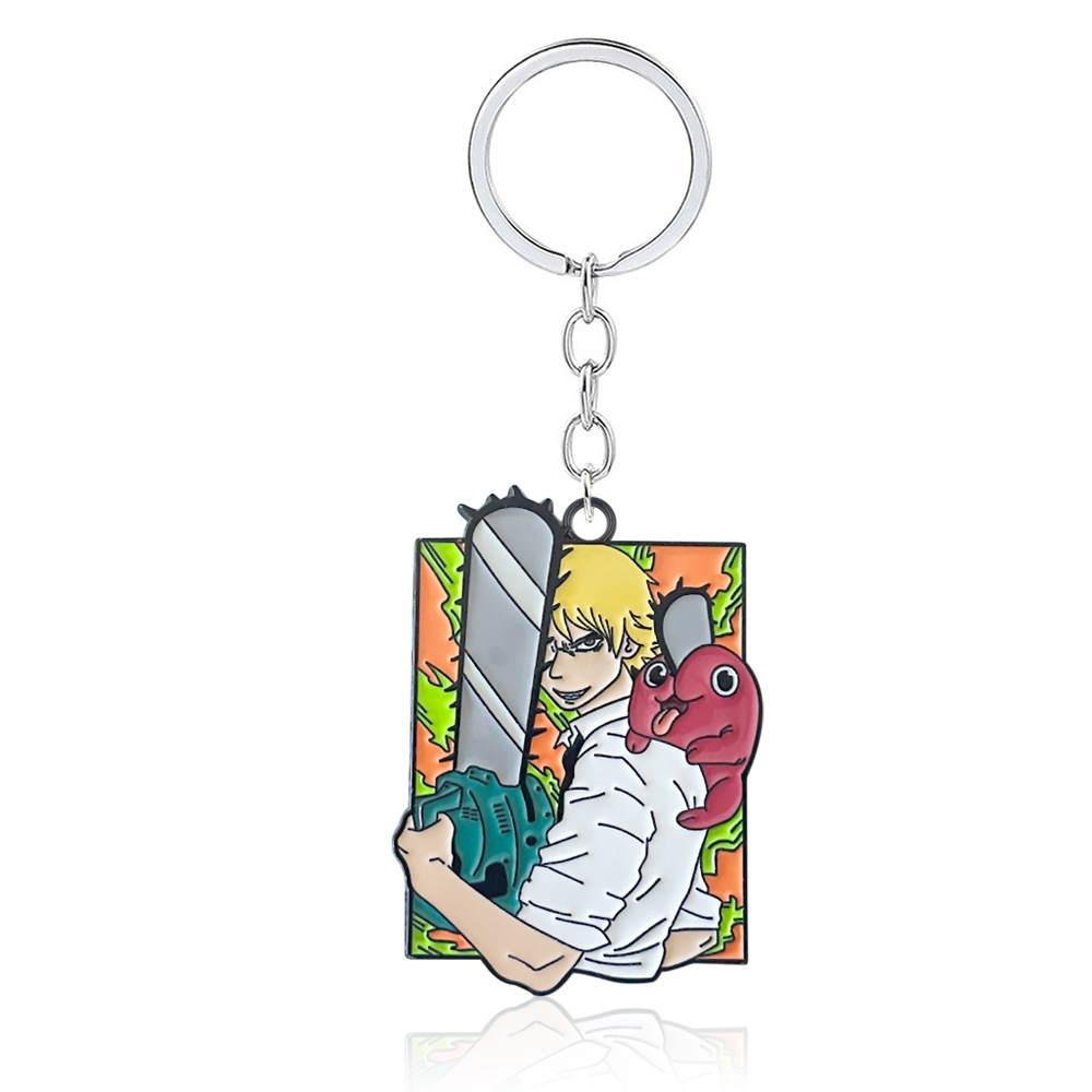 chainsaw man anime keychain