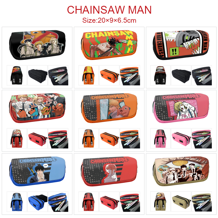 chainsaw man anime pencil bag 20*9*6.5cm