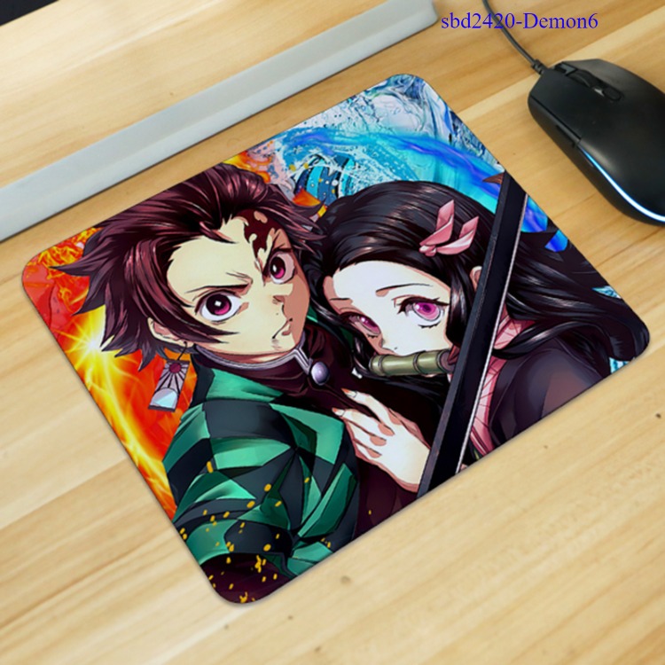 demon slayer kimets anime deskpad 300x250x3mm locking edge & 240X200X2mm non locking edge