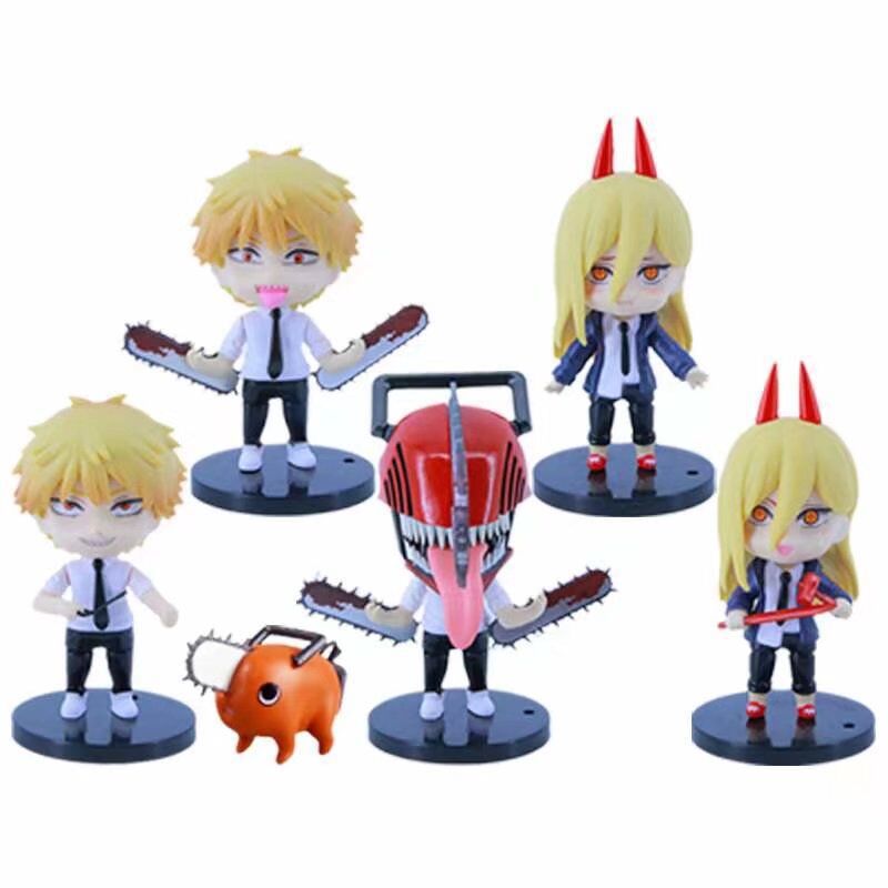 chainsaw man anime figure 10cm price for a set of 6 pcs