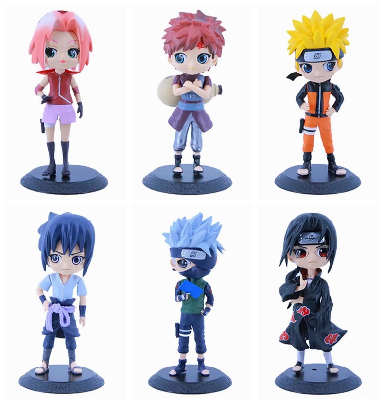 Naruto anime figure 15.5cm price for a set of 6 pcs