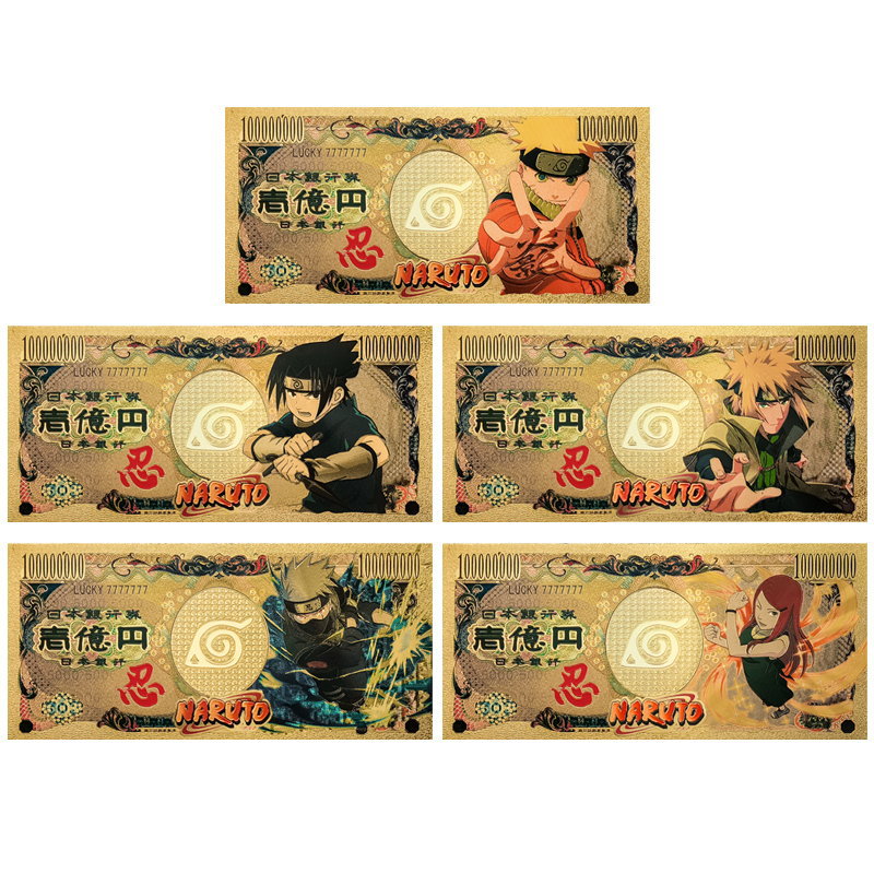 Naruto anime Commemorative bank notes  price for a set of 5pcs