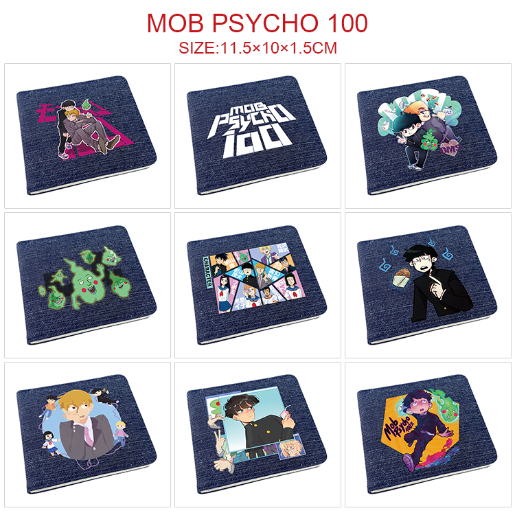 Mob Psycho 100 anime wallet 11.5*10*1.5cm