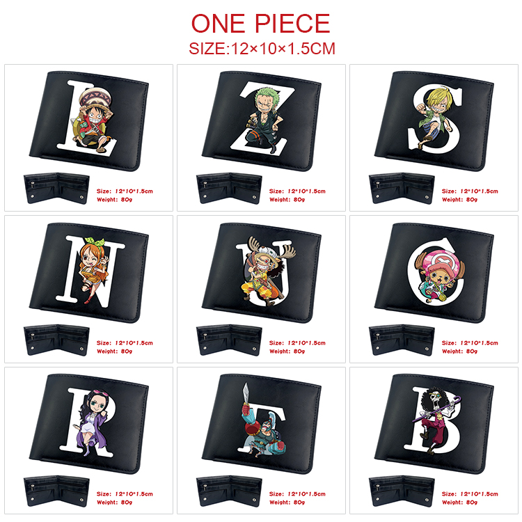 One piece anime wallet 12*10*1.5cm