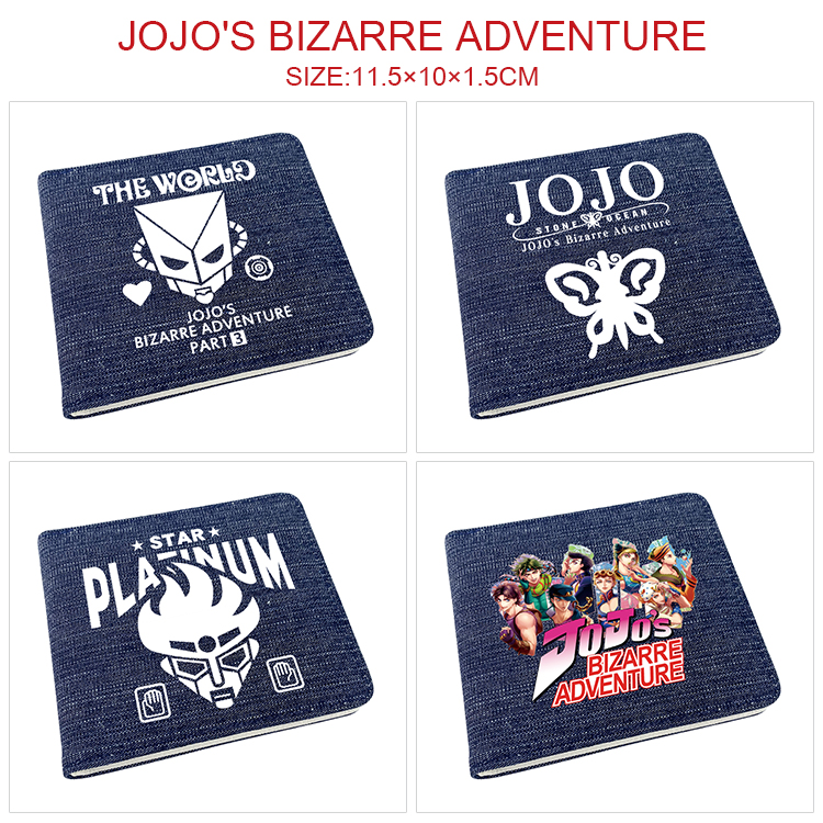 JoJos Bizarre Adventure anime wallet 11.5*10*1.5cm
