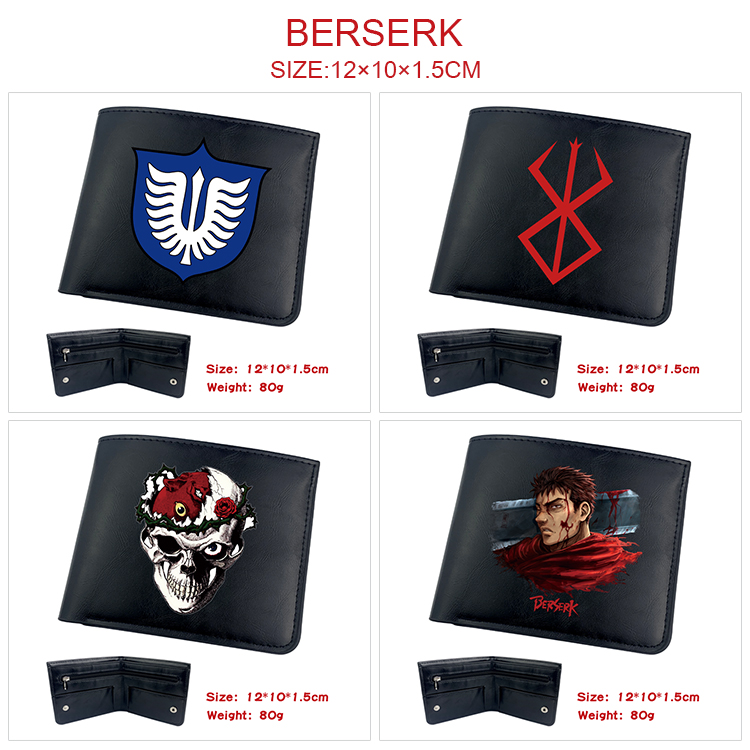 Berserk anime wallet 12*10*1.5cm