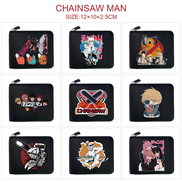 chainsaw man anime wallet 12*10*2.5cm