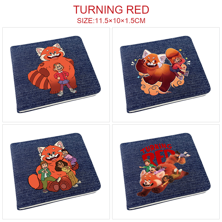 Turning Red anime wallet 11.5*10*1.5cm