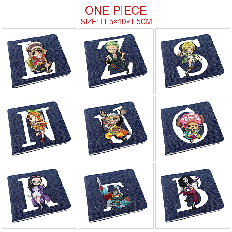 One piece anime wallet 11.5*10*1.5cm