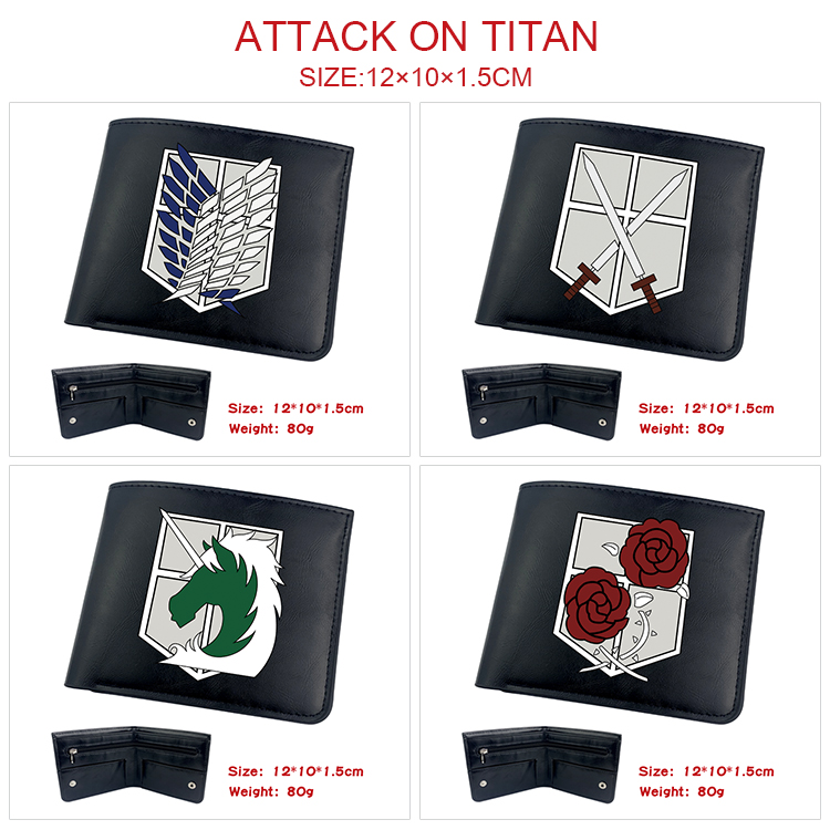 Attack On Titan anime wallet 12*10*1.5cm