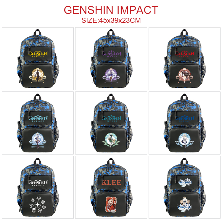 Genshin Impact anime Backpack bag