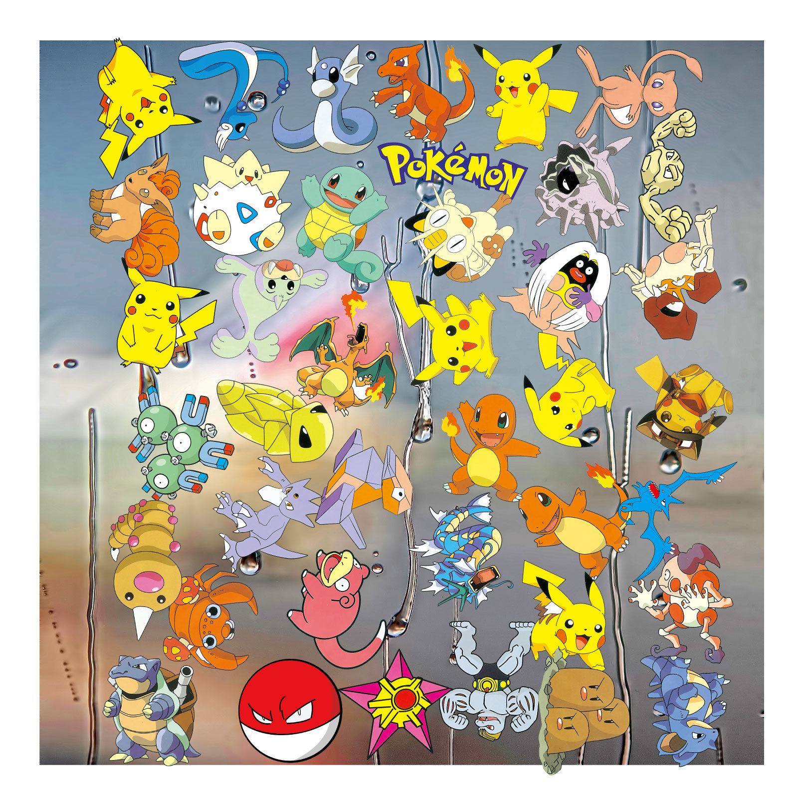 Pokemon anime 3D sticker (There are 5 random patterns in this set of pictures)