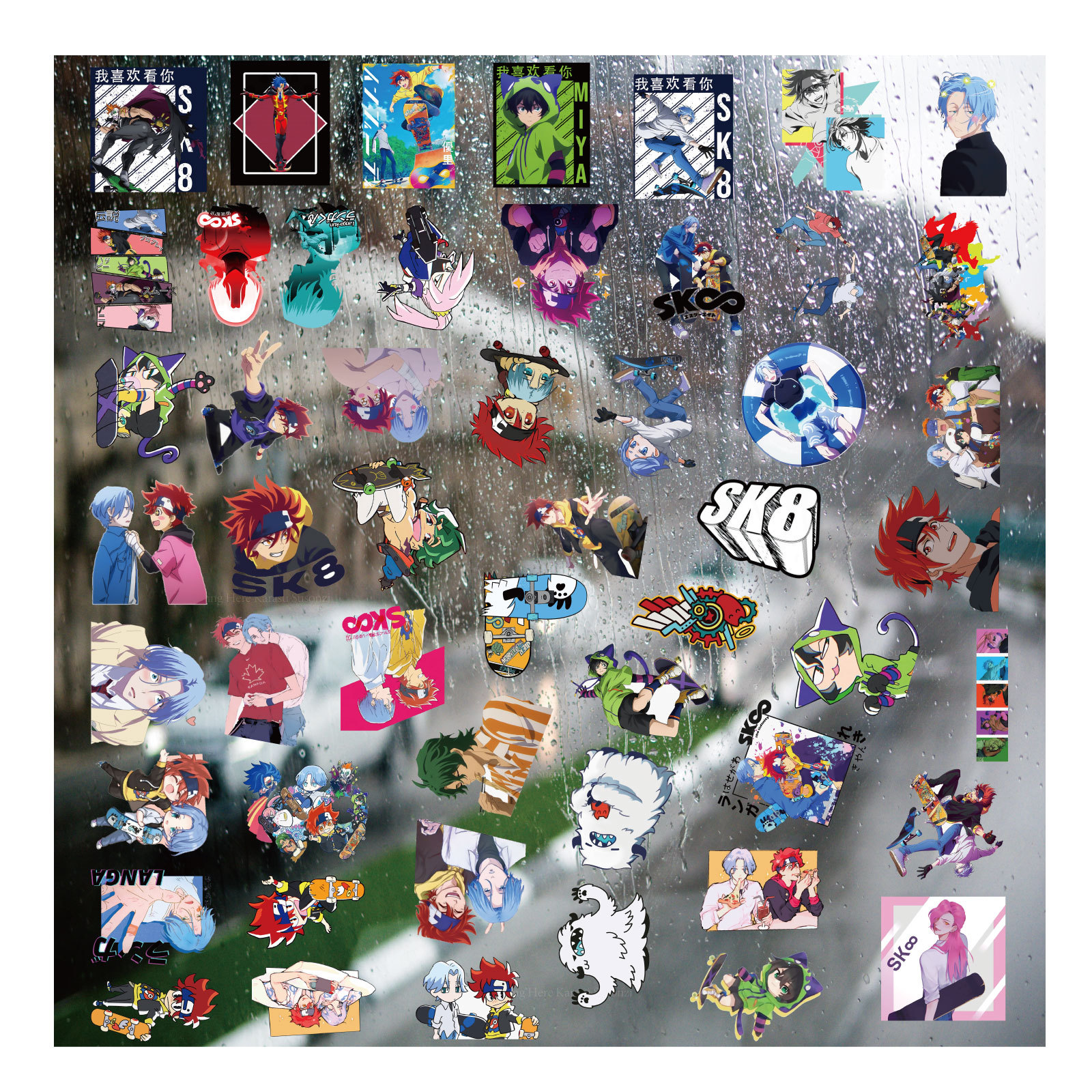 SK8 the infinity anime 3D sticker price for a set of 51 pcs