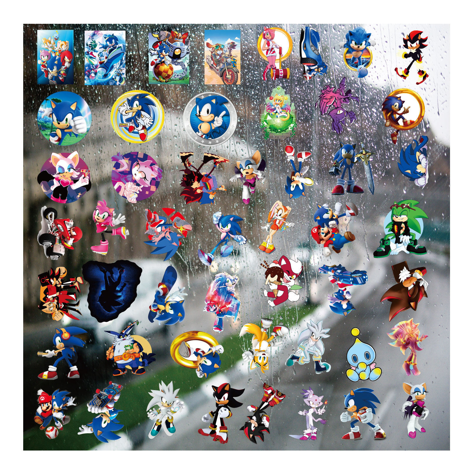 Sonic anime 3D sticker price for a set of 50pcs