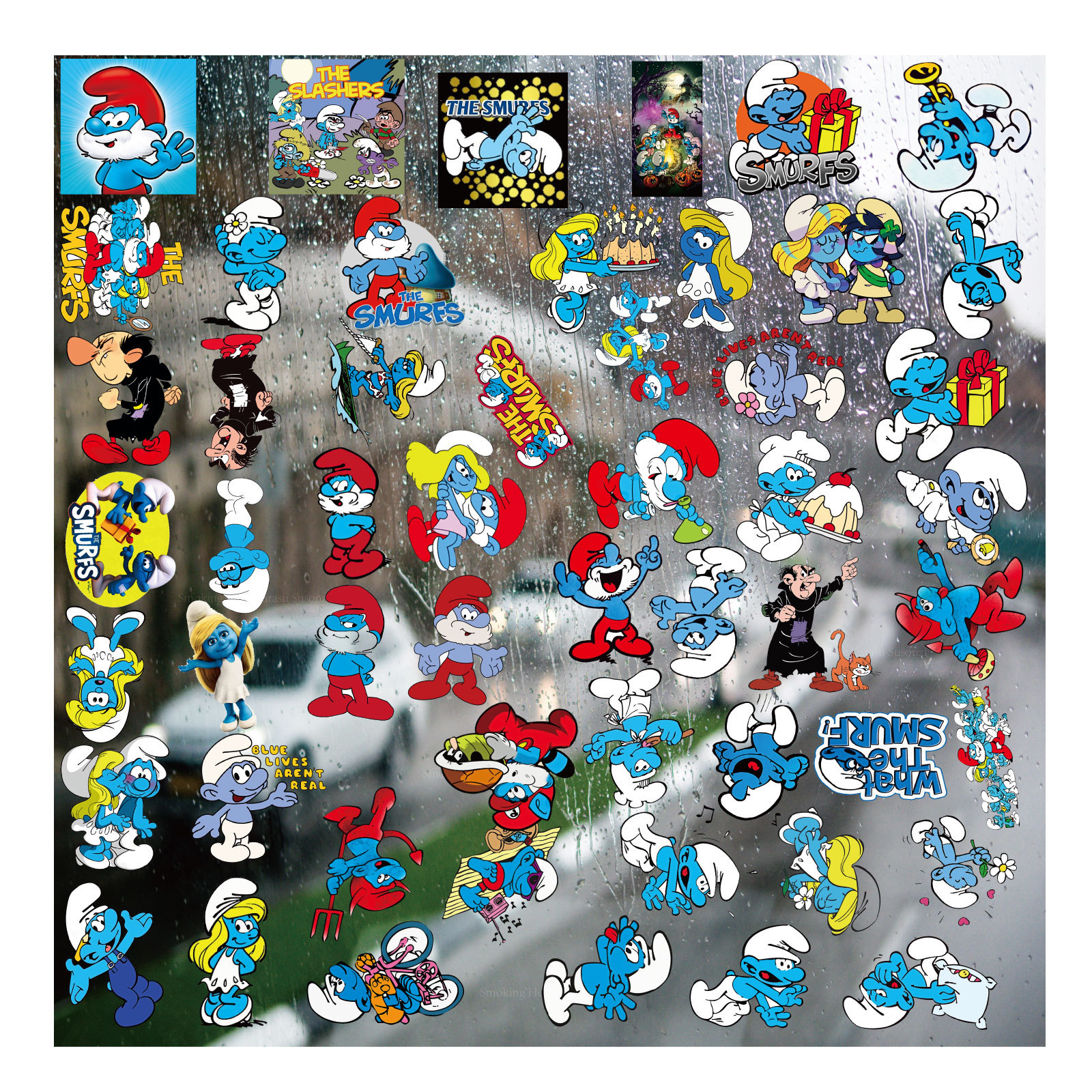 The Smurfs anime 3D sticker price for a set of 52pcs