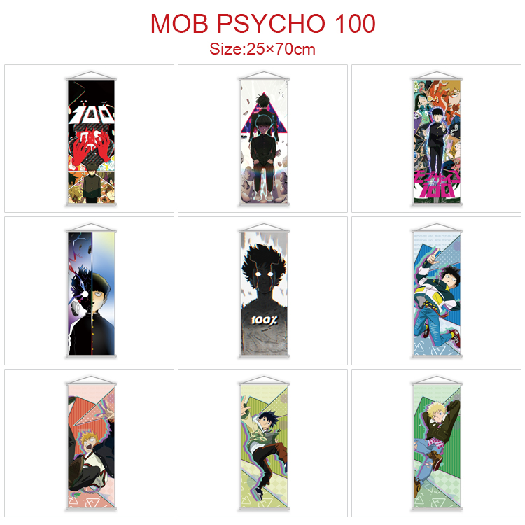 Mob Psycho 100 anime wallscroll 25*70cm price for 5 pcs