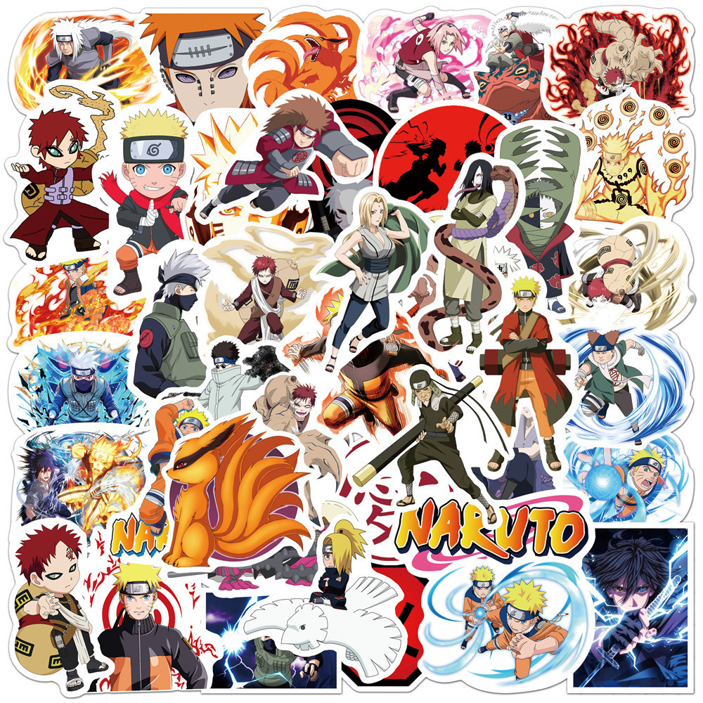 Naruto anime waterproof stickers (50pcs a set)