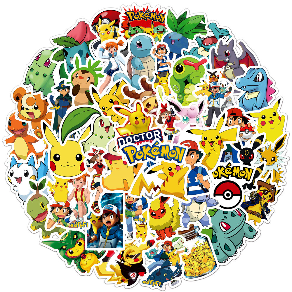 Pokemon anime waterproof stickers (50pcs a set)