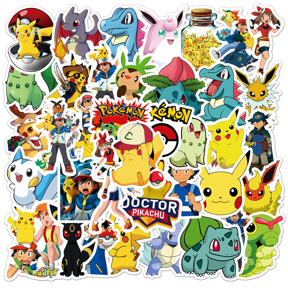 Pokemon anime waterproof stickers (50pcs a set)