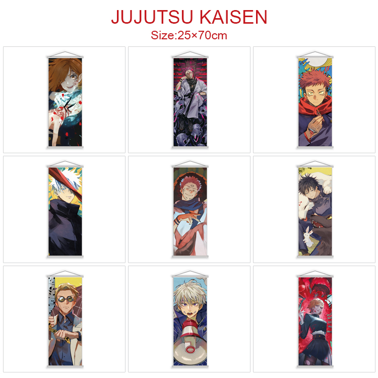 Jujutsu Kaisen anime wallscroll 25*70cm price for 5 pcs