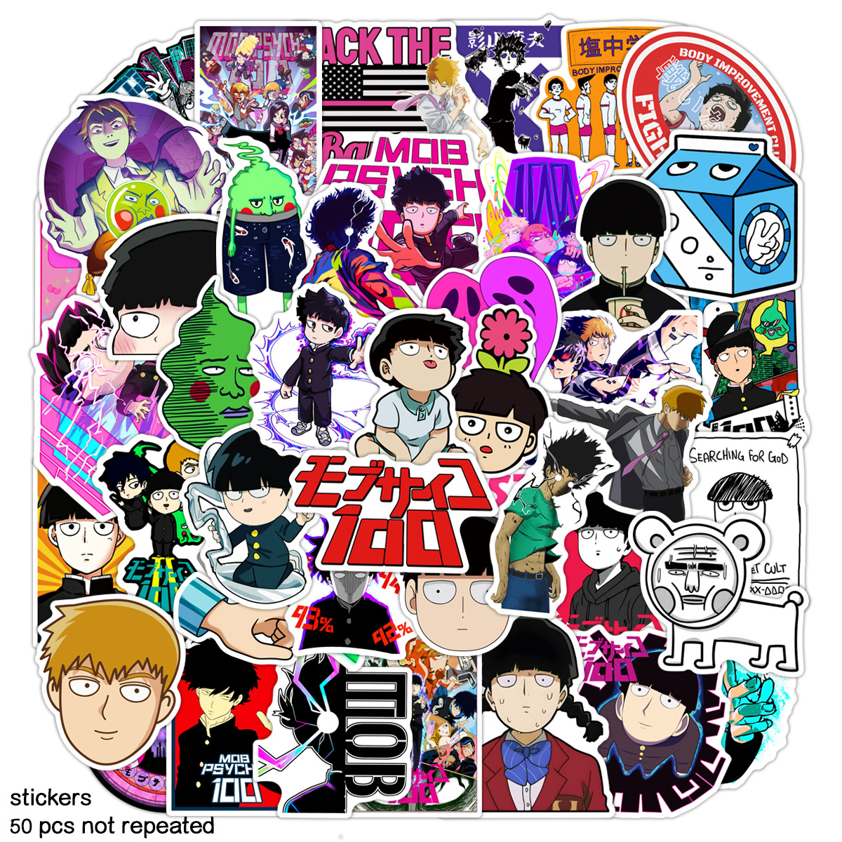 Mob Psycho 100 anime waterproof stickers (50pcs a set)