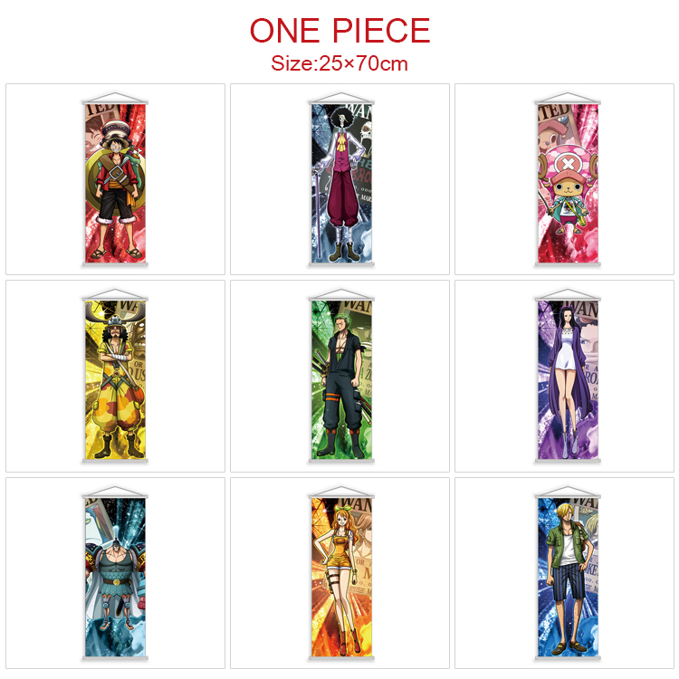 One piece anime wallscroll 25*70cm price for 5 pcs