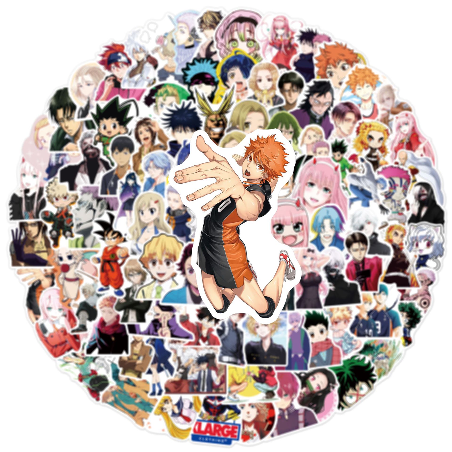 anime waterproof stickers (100pcs a set)