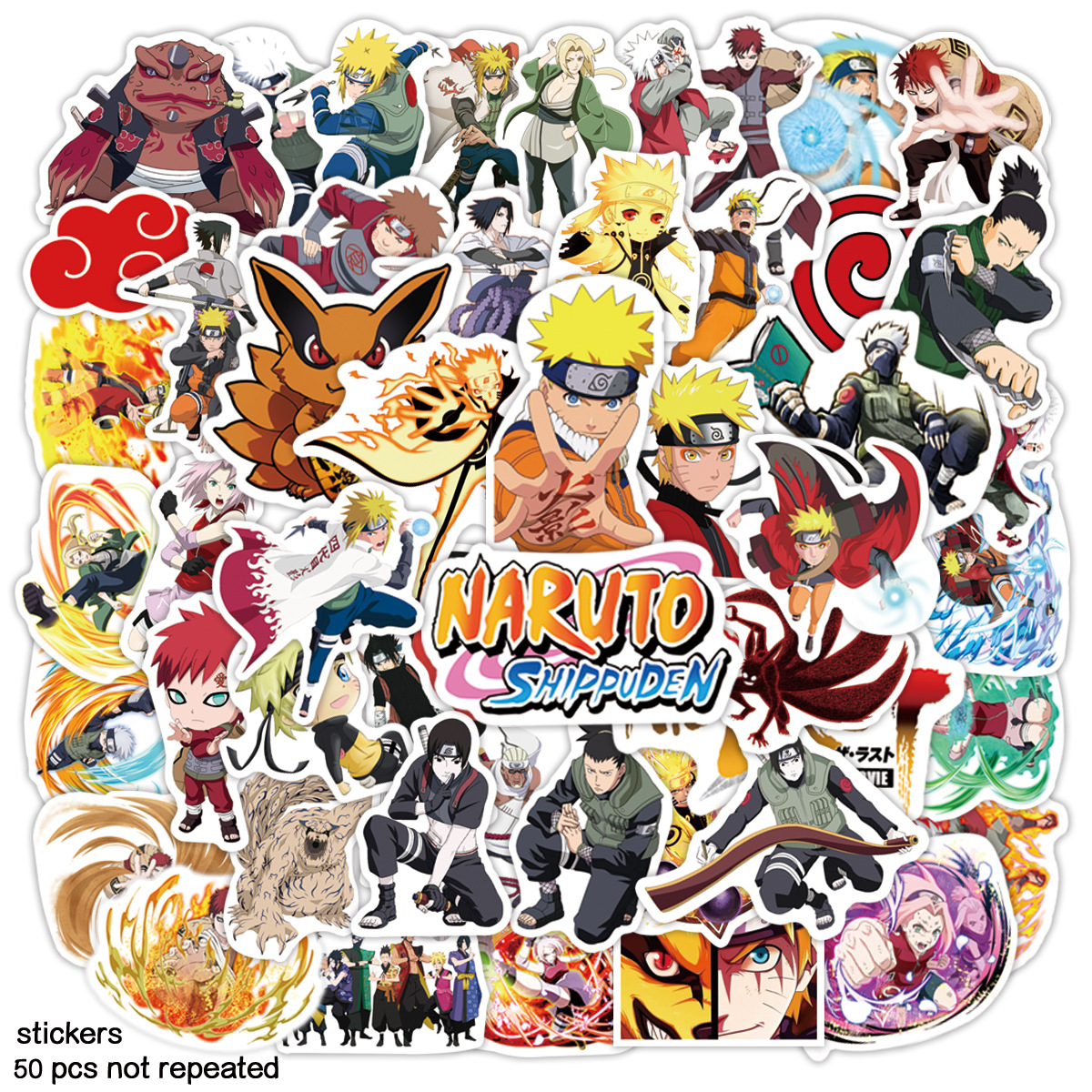 Naruto anime waterproof stickers (50pcs a set)