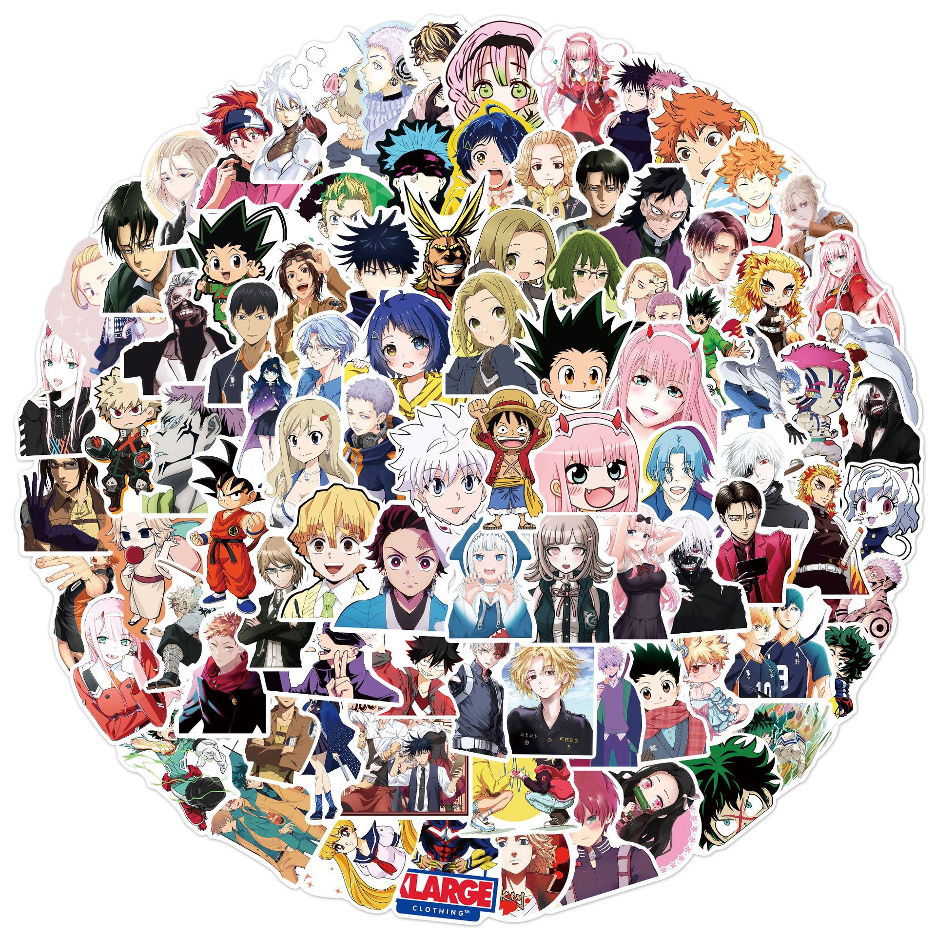 anime waterproof stickers (100pcs a set)