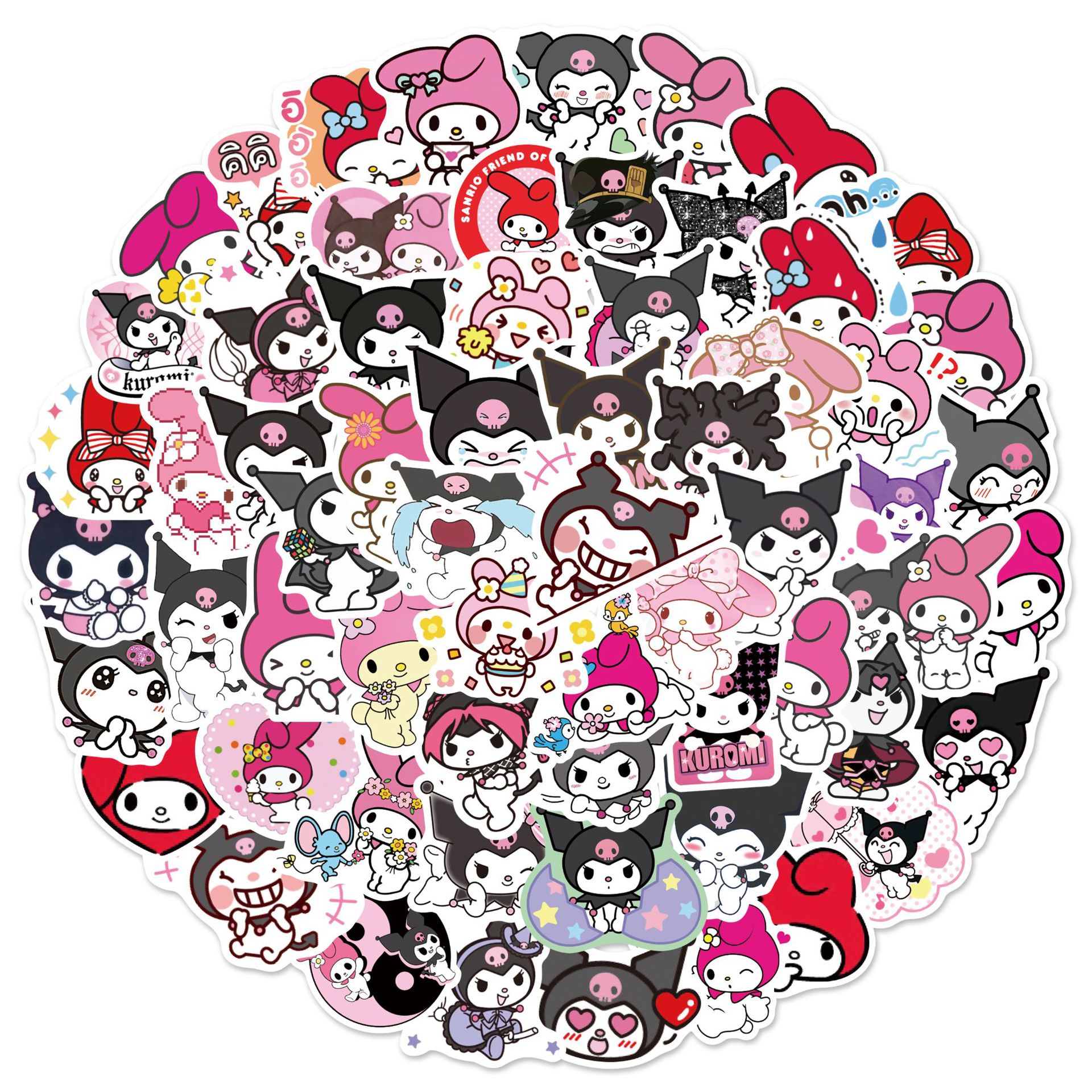 Kuromi anime waterproof stickers (100pcs a set)