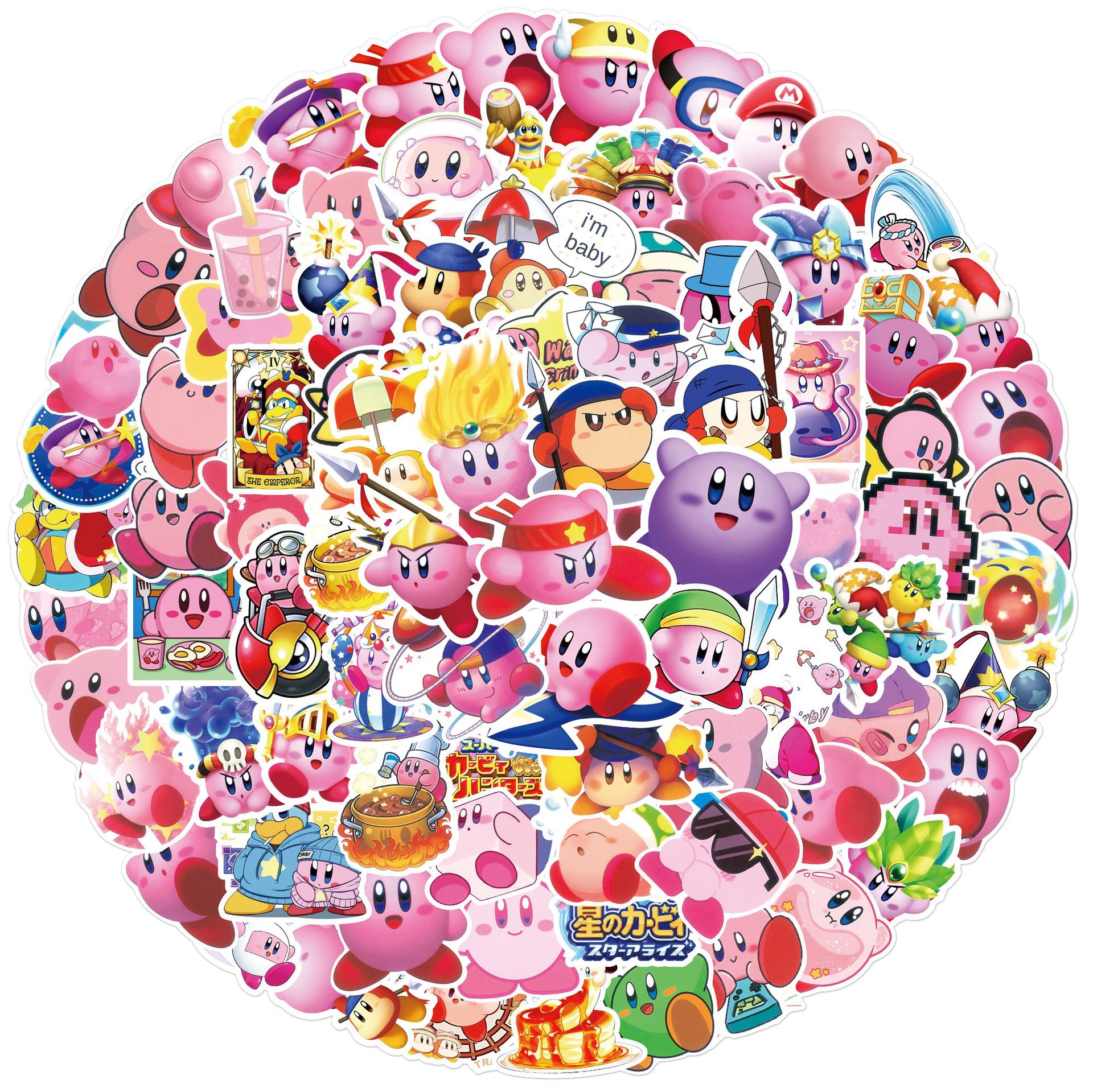 Kirby anime waterproof stickers (100pcs a set)