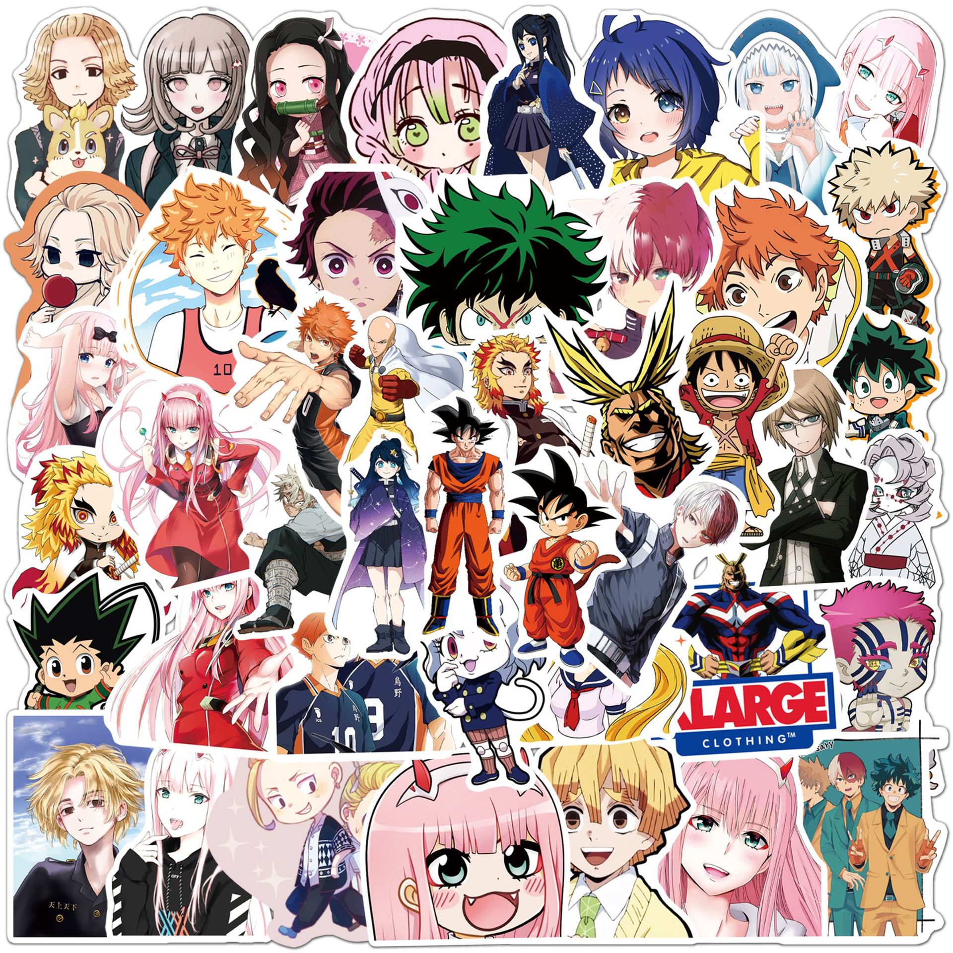 anime waterproof stickers (50pcs a set)