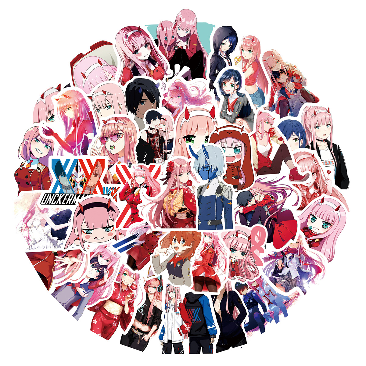 Darling In The Franxx anime waterproof stickers (50pcs a set)