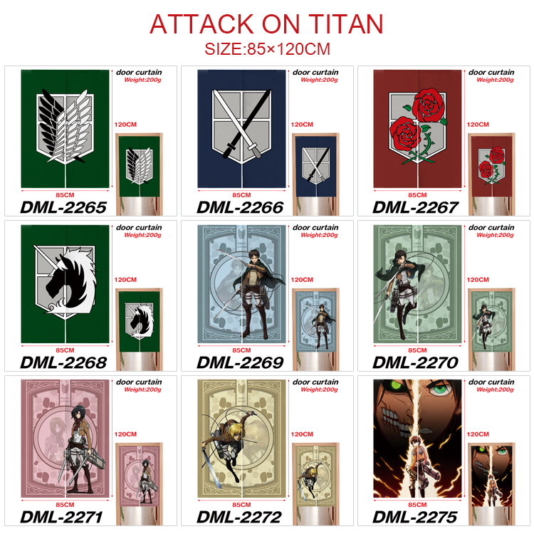 Attack On Titan anime door curtain 85*120cm