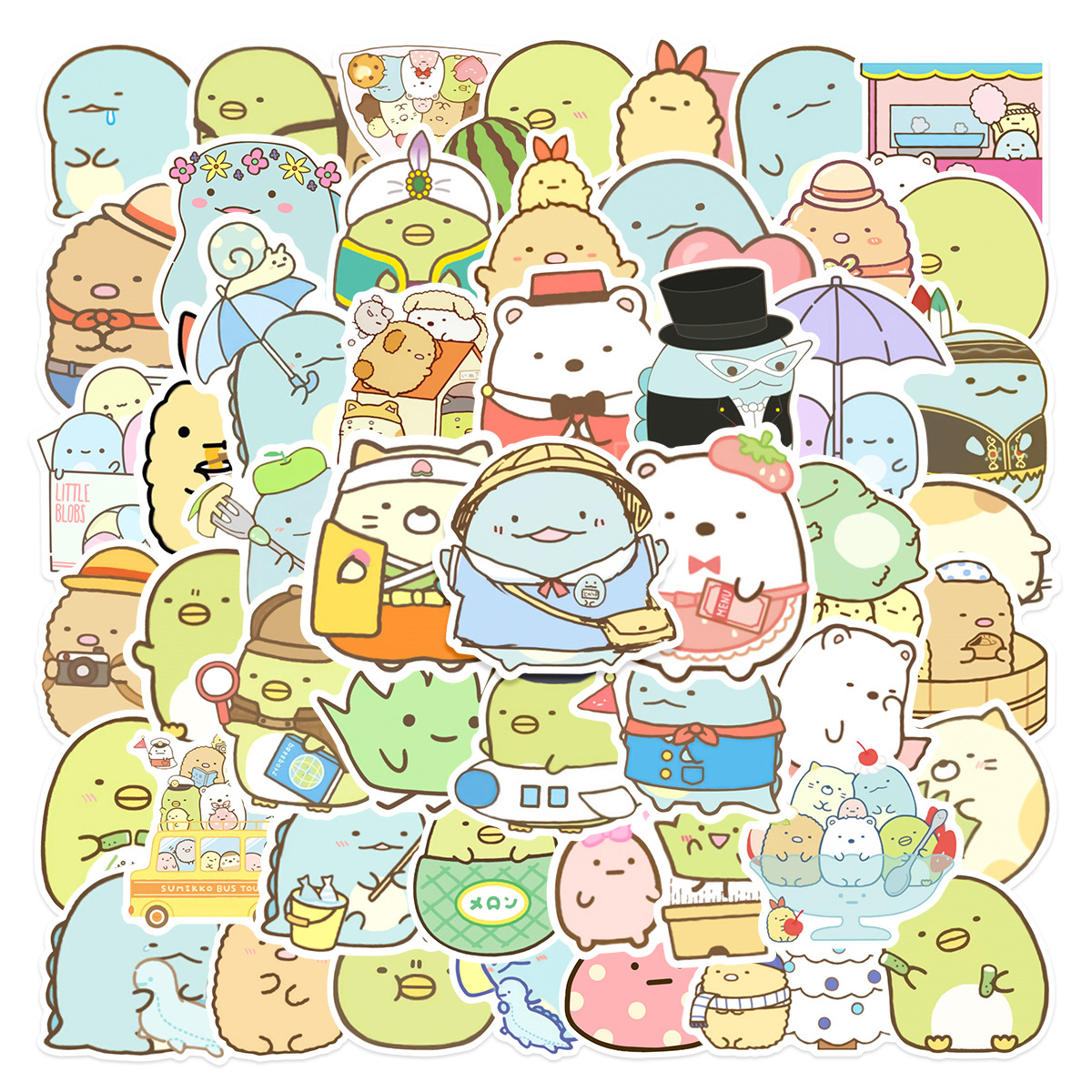 Sumikkogurashi anime waterproof stickers (60pcs a set)