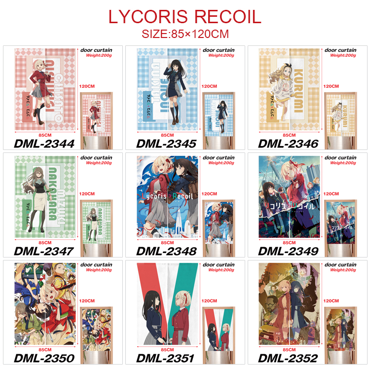 Lycoris Recoil  anime door curtain 85*120cm