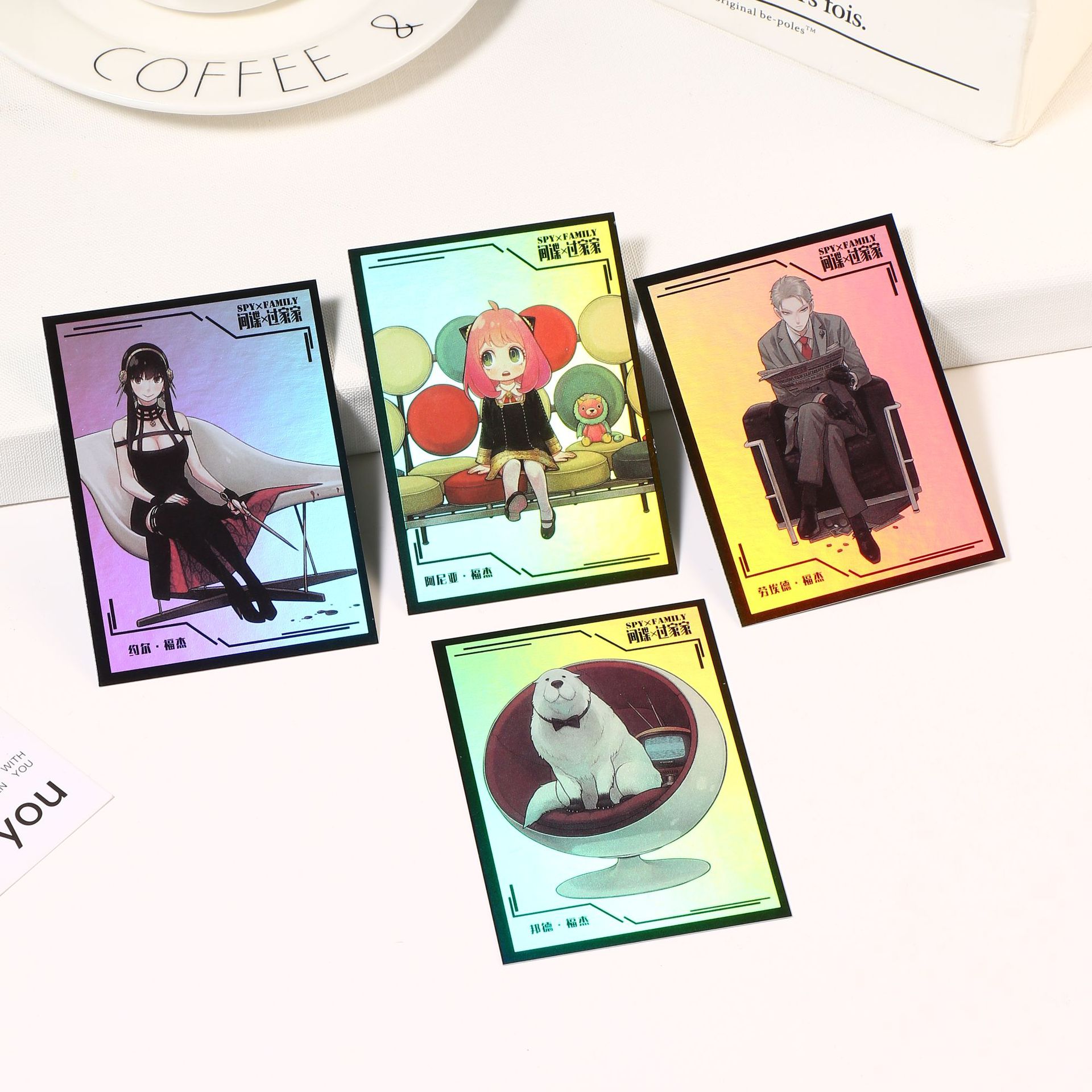 SPY×FAMILY anime Laser card 4 pcs a set