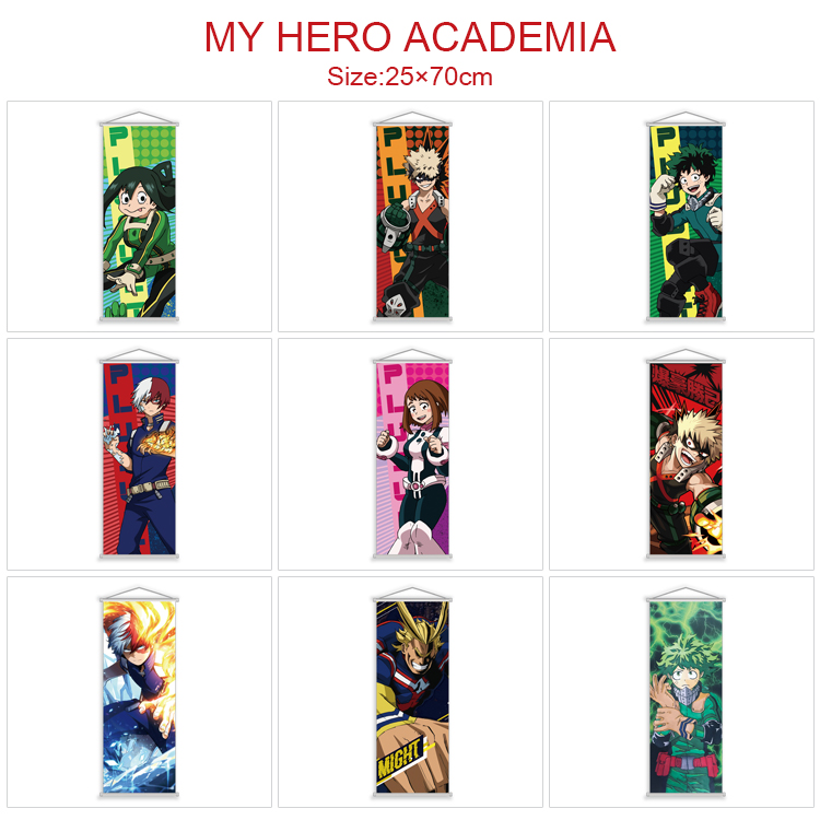 My Hero Academia anime wallscroll 25*70cm price for 5 pcs