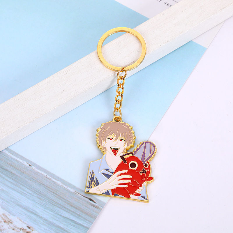 chainsaw man anime keychain