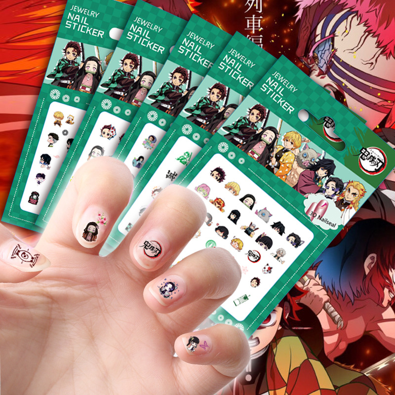 demon slayer kimets anime nail sticker