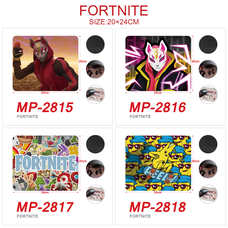 Fortnite anime Mouse pad 20*24cm price for a set of 5 pcs