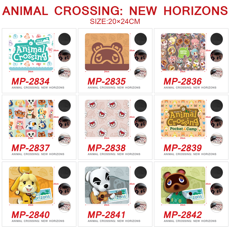 Animal Crossing anime Mouse pad 20*24cm price for a set of 5 pcs